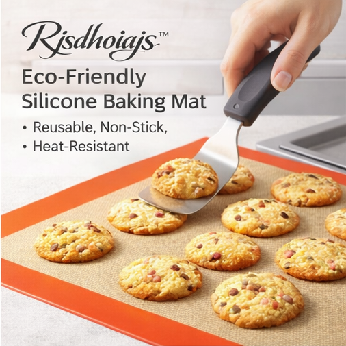 Rjsdhoiajsโข Eco-Friendly Silicone Baking Mat โ Reusable Non-Stick Heat-Resistant Baking Liner