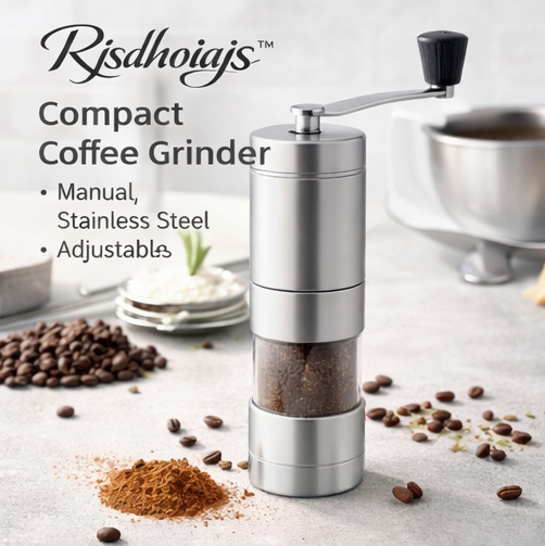 Rjsdhoiajs™ Compact Manual Coffee Grinder – Adjustable Stainless Steel Brewer